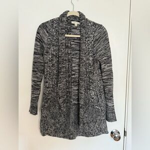 Woman’s Black and Gray Cardigan